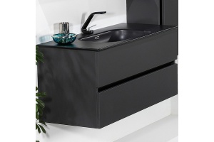 Тумба под раковину Armadi Art Vallessi 80 черный матовый