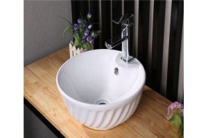 Раковина накладная CeramaLux N 40.5 см белый (9074) - 3