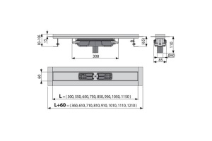 Душевой лоток AlcaPlast  55 см (APZ1006-550) - 2