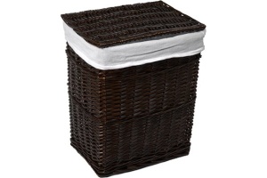 Корзина для белья Wasserkraft Isar WB-130-M темно-коричневая, средняя