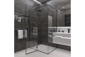 Душевой уголок Veconi Rovigo RV-073B 80x90 профиль черный (RV073B-8090-01-C4) - 2