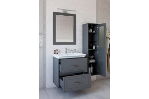 Тумба для комплекта Sanflor Модена 75 подвесная, серая - 3