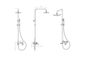 Душевая стойка Boheme Q белый хром - 2