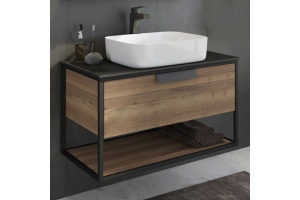 Тумба с раковиной Comforty Кёльн 90-1 дуб темный