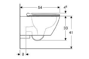 500.685.01.1 SMYLE SQUARE Унитаз подвесной безободковый с сиденьем тонкое, микролифт, быстросъемное - 3