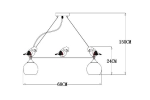Подвесная люстра Arte Lamp Gemelli A2150SP-5WG - 3