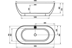 Акриловая ванна Ravak Freedom 170x80 - 2