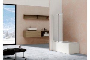 Шторка на ванну Vincea VSB-1E100CL 100 см, профиль хром, стекло прозрачное - 2