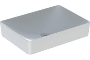 500.779.01.2 VariForm Раковина с установкой на столешницу прямоугольной формы, 55х40 см, без отв. под смеситель, без отв. перелива