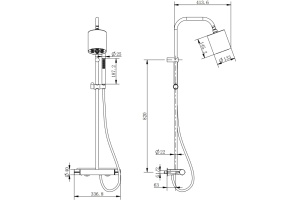 Душевая стойка Cezares Moon MOON-CD-TA130-01 - 3