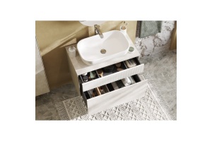 Комплект мебели Aquaton Марбл 80 белый-серый - 3