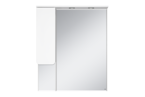 Зеркало-шкаф Misty Чегет 85 левое белое глянцевое