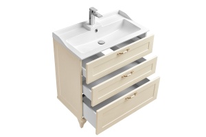 Тумба с раковиной напольная Aquaton Леон 80 бежевый - 3