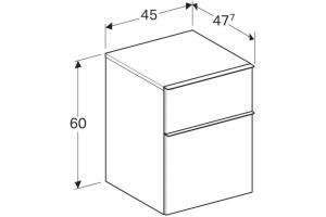 841047000 iCon Шкафчик 450x600x477 мм, светлый дуб - 2