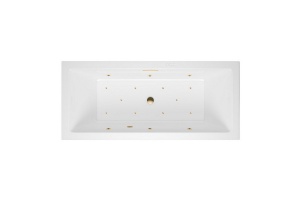 Ванна акриловая Excellent Heaven Slim Relax 170х75 с гидромассажем белый - золото