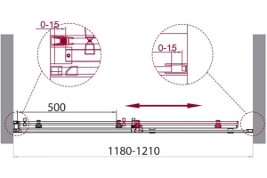 Душевая дверь BelBagno Acqua 120 профиль черный матовый (ACQUA-BF-1-120-C-NERO) - 3