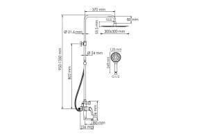 Душевая система WasserKraft 30 золото глянцевое - 3