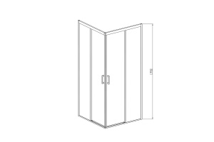 Душевой уголок Vincea Soft 100х100 черный стекло прозрачное - 2