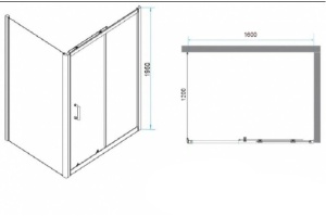 Душевой уголок RGW Passage PA-74B 160x120 профиль черный стекло прозрачное - 3