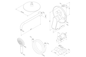 Душевой комплект AM.PM X-Joy для душа FB85A1RH20 - 2