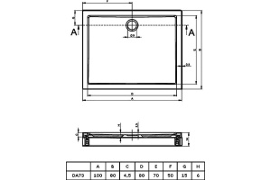 Душевой поддон Riho Davos 80x100 см (DA7300500000000) - 2