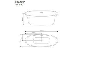 Акриловая ванна Grossman GR-1201 166x75 - 3