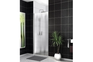 Душевая дверь в нишу BelBagno Uno 90х185 профиль хром стекло рифленое - 2