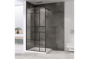 Душевая перегородка ABBER Immer Offen 90 профиль черный (AG63090B) - 2