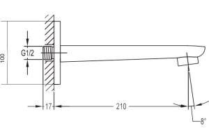 Излив для ванны Cezares TESORO (TESORO-F-TVI-01) - 2