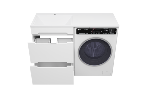 Тумба под стиральную машину Misty Байкал 55 белая глянцевая - 2