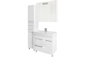 Шкаф-пенал Vod-Ok Мальта 35 L с бельевой корзиной, белый - 2