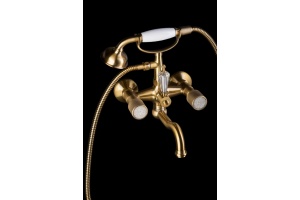 Смеситель для ванны Boheme Royal Cristal бронза с переключателем Swarovski - 2