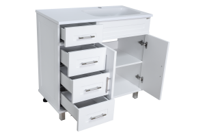 Тумба с раковиной Misty Купер 90 R белый - 2