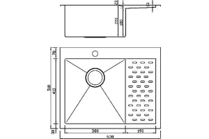 Металлическая мойка Seaman SMB-6351P (SMB-6351PRS.A) - 2