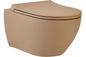 Унитаз подвесной beWash Bogen 88303273 с сиденьем микролифт латте