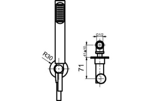 Душевой гарнитур Webert Opera AC0982980 розовое золото - 2