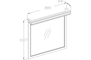 Зеркало Opadiris Борджи 85/2 слоновая кость - 3