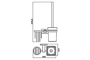Настенный ершик для унитаза с держателем освежителя воздуха Gappo G0710-1 - 2