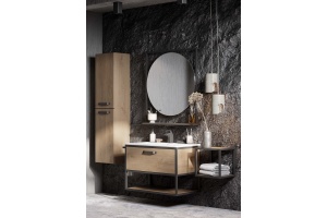 Полка Aquaton Лофт Фабрик 34 темное дерево - 2