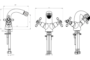 Смеситель для биде Boheme Tradizionale Chromo (276-Ceramic) - 2