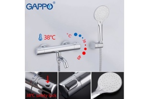 Смеситель для ванны с изливом служит переключателем на лейку термостат хром G3290 - 2