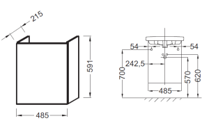 Тумба под раковину Jacob Delafon Odeon Up (EB863-E71) - 2