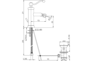 Смеситель Paini Duomo 88OP306 для биде - 2