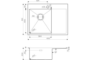 Мойка кухонная Omoikiri Akisame 65-LG-L светлое золото - 2