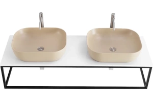 Столешница под раковину с двумя отверстиями BelBagno 120 белый - 3