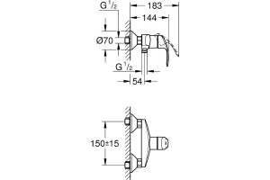 Смеситель Grohe Eurosmart New 33555002 для душа - 3