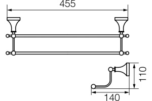 Полотенцедержатель Veragio Gialetta VR.GIL-6422.DO золото - 2