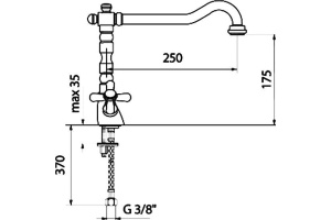 Смеситель Webert Armony AM780102 хром для кухонной мойки - 2