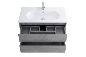 Тумба с раковиной BelBagno Kraft 100 серый - 3