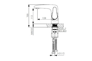 Смеситель для раковины KAISER Plane (07011) - 2
